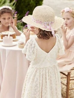 Robe Cérémonie En Tulle Brodé Fleurs Fille -Cyrillus || PETIT BATEAU || MINNIE Soldes Boutique robe ceremonie en tulle brode fleurs fille 7