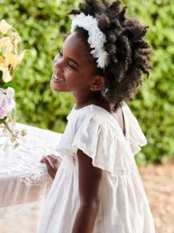 Robe Cérémonie Rayée Fil Brillant Fille -Cyrillus || PETIT BATEAU || MINNIE Soldes Boutique robe ceremonie rayee fil brillant fille 1