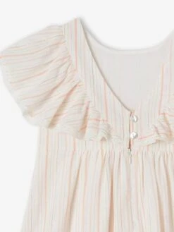 Robe Cérémonie Rayée Fil Brillant Fille -Cyrillus || PETIT BATEAU || MINNIE Soldes Boutique robe ceremonie rayee fil brillant fille 7