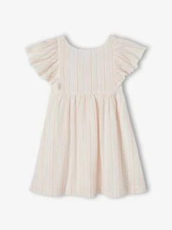 Robe Cérémonie Rayée Fil Brillant Fille -Cyrillus || PETIT BATEAU || MINNIE Soldes Boutique robe ceremonie rayee fil brillant fille 8