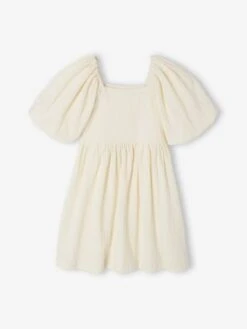 Robe Cérémonie Smocks Au Dos Fille En Tissu Reliéfé -Cyrillus || PETIT BATEAU || MINNIE Soldes Boutique robe ceremonie smocks au dos fille en tissu reliefe 1