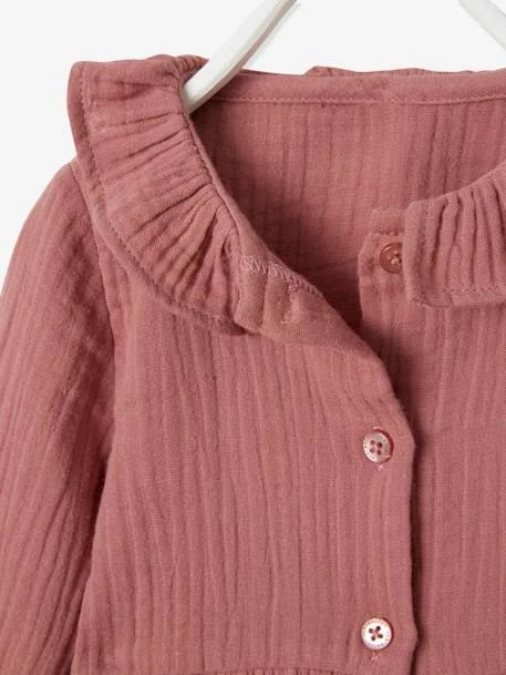 Robe Collerette Bébé En Gaze De Coton 8 Robe Collerette Bébé En Gaze De Coton – Image 6