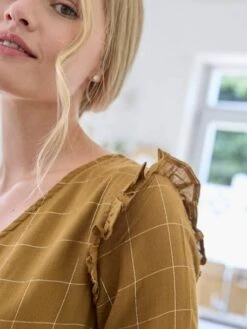 Robe Courte Carreaux Irisés Grossesse Et Allaitement