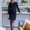 Robe Courte En Maille Côtelée Grossesse Et Allaitement -Cyrillus || PETIT BATEAU || MINNIE Soldes Boutique robe courte en maille cotelee grossesse et allaitement