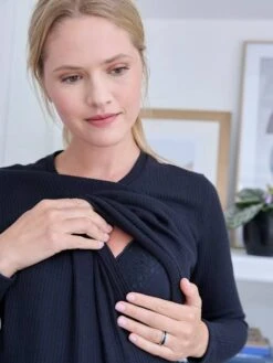 Robe Courte En Maille Côtelée Grossesse Et Allaitement -Cyrillus || PETIT BATEAU || MINNIE Soldes Boutique robe courte en maille cotelee grossesse et allaitement 4