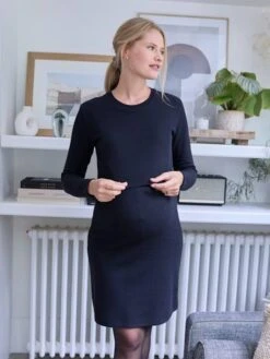 Robe Courte En Maille Côtelée Grossesse Et Allaitement -Cyrillus || PETIT BATEAU || MINNIE Soldes Boutique robe courte en maille cotelee grossesse et allaitement 6