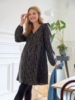 Robe Courte Gaze De Coton Grossesse Et Allaitement -Cyrillus || PETIT BATEAU || MINNIE Soldes Boutique robe courte gaze de coton grossesse et allaitement 4