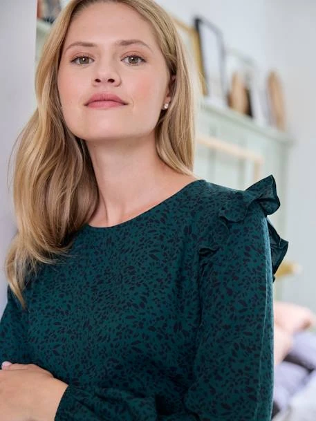 Robe Courte Imprimée Volantée Grossesse Et Allaitement 7 Robe Courte Imprimée Volantée Grossesse Et Allaitement – Image 5