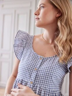 Robe Courte Vichy Sans Manches Grossesse Et Allaitement 14 Robe Courte Vichy Sans Manches Grossesse Et Allaitement -Cyrillus || PETIT BATEAU || MINNIE Soldes Boutique robe courte vichy sans manches grossesse et allaitement 5