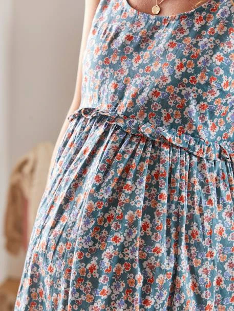 Robe Courte Voile De Coton Grossesse Et Allaitement 4 Robe Courte Voile De Coton Grossesse Et Allaitement – Image 2