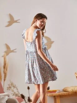 Robe Courte Voile De Coton Grossesse Et Allaitement