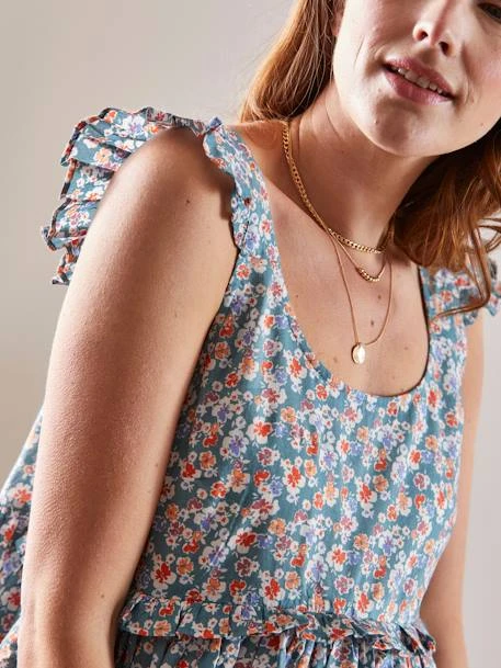 Robe Courte Voile De Coton Grossesse Et Allaitement 6 Robe Courte Voile De Coton Grossesse Et Allaitement – Image 4