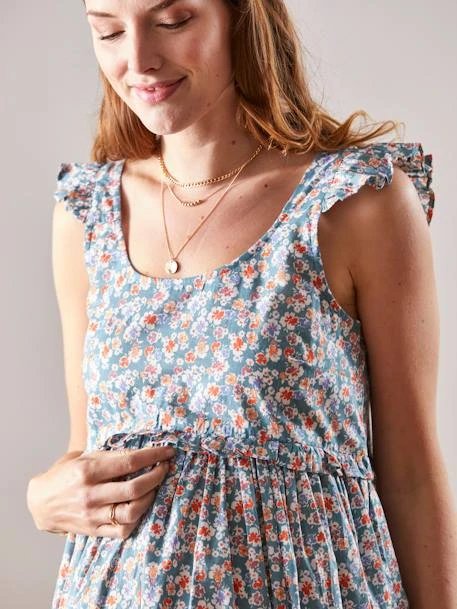 Robe Courte Voile De Coton Grossesse Et Allaitement 7 Robe Courte Voile De Coton Grossesse Et Allaitement – Image 5