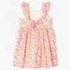 Robe De Cérémonie à Fleurs Fille Bretelles Volantées 1 Robe De Cérémonie à Fleurs Fille Bretelles Volantées -Cyrillus || PETIT BATEAU || MINNIE Soldes Boutique robe de ceremonie a fleurs fille bretelles volantees