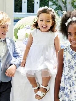 Robe De Cérémonie Bébé Avec Tulle -Cyrillus || PETIT BATEAU || MINNIE Soldes Boutique robe de ceremonie bebe avec tulle 5