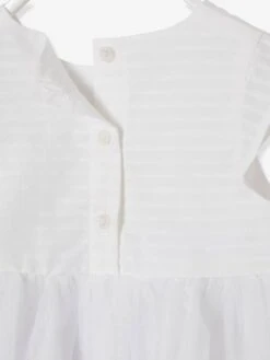 Robe De Cérémonie Bébé Avec Tulle -Cyrillus || PETIT BATEAU || MINNIE Soldes Boutique robe de ceremonie bebe avec tulle 6