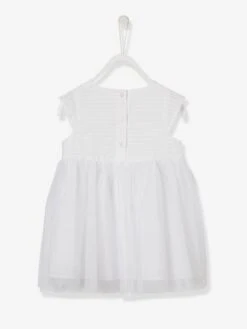 Robe De Cérémonie Bébé Avec Tulle -Cyrillus || PETIT BATEAU || MINNIE Soldes Boutique robe de ceremonie bebe avec tulle 7