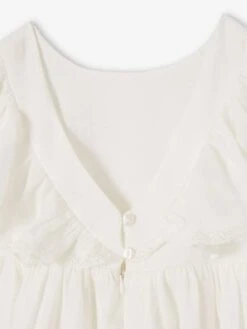 Robe De Cérémonie Détails Broderie Anglaise Fille -Cyrillus || PETIT BATEAU || MINNIE Soldes Boutique robe de ceremonie details broderie anglaise fille 6