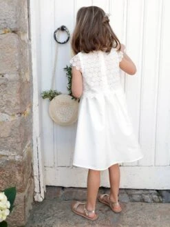 Robe De Cérémonie Effet 2 En 1 Superposition En Macramé Fille -Cyrillus || PETIT BATEAU || MINNIE Soldes Boutique robe de ceremonie effet 2 en 1 superposition en macrame fille 2