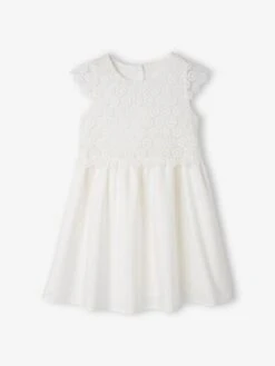 Robe De Cérémonie Effet 2 En 1 Superposition En Macramé Fille -Cyrillus || PETIT BATEAU || MINNIE Soldes Boutique robe de ceremonie effet 2 en 1 superposition en macrame fille 3