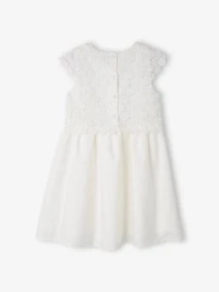 Robe De Cérémonie Effet 2 En 1 Superposition En Macramé Fille -Cyrillus || PETIT BATEAU || MINNIE Soldes Boutique robe de ceremonie effet 2 en 1 superposition en macrame fille 5