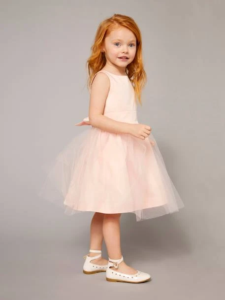 Robe De Cérémonie Fille En Satin Et Tulle 7 Robe De Cérémonie Fille En Satin Et Tulle – Image 5