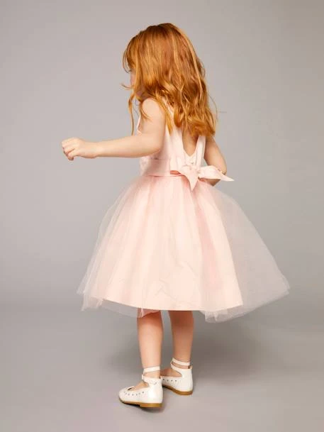 Robe De Cérémonie Fille En Satin Et Tulle 3 Robe De Cérémonie Fille En Satin Et Tulle