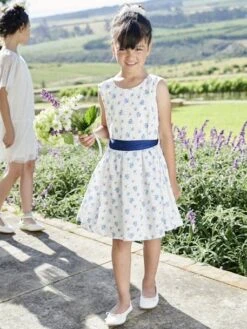 Robe De Cérémonie Motifs Fleurs Fille -Cyrillus || PETIT BATEAU || MINNIE Soldes Boutique robe de ceremonie motifs fleurs fille 3