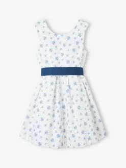 Robe De Cérémonie Motifs Fleurs Fille -Cyrillus || PETIT BATEAU || MINNIE Soldes Boutique robe de ceremonie motifs fleurs fille 4