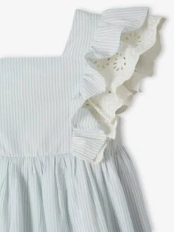 Robe De Cérémonie Rayée Fille Manches Volantées 7 Robe De Cérémonie Rayée Fille Manches Volantées -Cyrillus || PETIT BATEAU || MINNIE Soldes Boutique robe de ceremonie rayee fille manches volantees 1