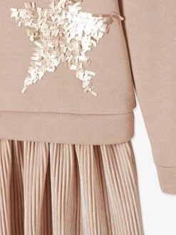 Robe De Fête Bi-matière Fille étoiles En Sequins Fille -Cyrillus || PETIT BATEAU || MINNIE Soldes Boutique robe de fete bi matiere fille etoiles en sequins fille 1