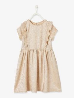 Robe De Fête En Tissu Lamé Fantaisie Fille -Cyrillus || PETIT BATEAU || MINNIE Soldes Boutique robe de fete en tissu lame fantaisie fille 1