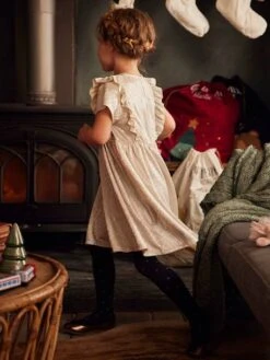 Robe De Fête En Tissu Lamé Fantaisie Fille -Cyrillus || PETIT BATEAU || MINNIE Soldes Boutique robe de fete en tissu lame fantaisie fille 3