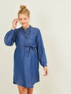 Robe De Grossesse Et Allaitement En Denim Léger 14 Robe De Grossesse Et Allaitement En Denim Léger -Cyrillus || PETIT BATEAU || MINNIE Soldes Boutique robe de grossesse et allaitement en denim leger 5