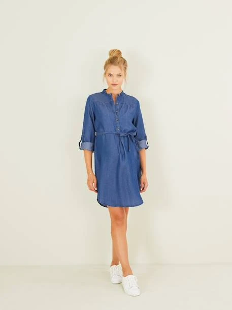 Robe De Grossesse Et Allaitement En Denim Léger 3 Robe De Grossesse Et Allaitement En Denim Léger