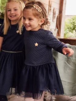 Robe De Noël Fille Bi-matière -Cyrillus || PETIT BATEAU || MINNIE Soldes Boutique robe de noel fille bi matiere 3