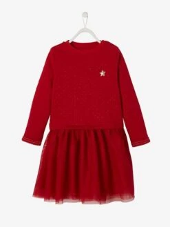 Robe De Noël Fille Bi-matière -Cyrillus || PETIT BATEAU || MINNIE Soldes Boutique robe de noel fille bi matiere 5