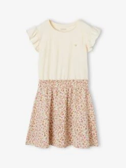 Robe Effet 2 En 1 Fille -Cyrillus || PETIT BATEAU || MINNIE Soldes Boutique robe effet 2 en 1 fille 2
