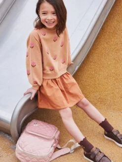 Robe Effet 2 En 1 Fleurs Pop Fille Bi-matière -Cyrillus || PETIT BATEAU || MINNIE Soldes Boutique robe effet 2 en 1 fleurs pop fille bi matiere 3