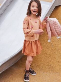 Robe Effet 2 En 1 Fleurs Pop Fille Bi-matière -Cyrillus || PETIT BATEAU || MINNIE Soldes Boutique robe effet 2 en 1 fleurs pop fille bi matiere 4