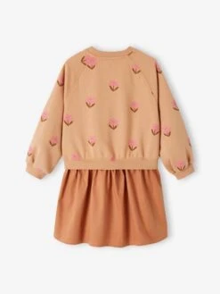 Robe Effet 2 En 1 Fleurs Pop Fille Bi-matière -Cyrillus || PETIT BATEAU || MINNIE Soldes Boutique robe effet 2 en 1 fleurs pop fille bi matiere 5