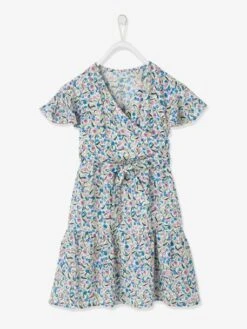Robe Effet Portefeuille Fille -Cyrillus || PETIT BATEAU || MINNIE Soldes Boutique robe effet portefeuille fille 3