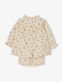 Robe En Gaze De Coton Bébé Avec Bloomer -Cyrillus || PETIT BATEAU || MINNIE Soldes Boutique robe en gaze de coton bebe avec bloomer 3