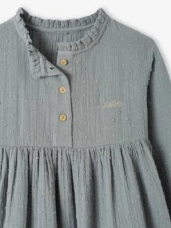 Robe En Gaze De Coton Détails Fantaisie Fille -Cyrillus || PETIT BATEAU || MINNIE Soldes Boutique robe en gaze de coton details fantaisie fille 2