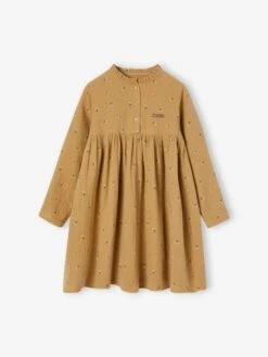 Robe En Gaze De Coton Détails Fantaisie Fille