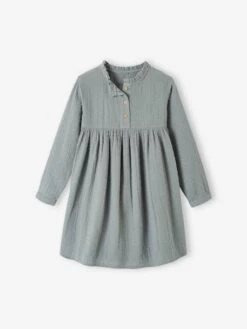 Robe En Gaze De Coton Détails Fantaisie Fille -Cyrillus || PETIT BATEAU || MINNIE Soldes Boutique robe en gaze de coton details fantaisie fille 3