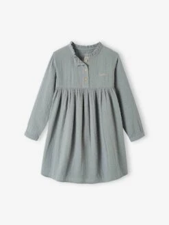 Robe En Gaze De Coton Détails Fantaisie Fille -Cyrillus || PETIT BATEAU || MINNIE Soldes Boutique robe en gaze de coton details fantaisie fille 6
