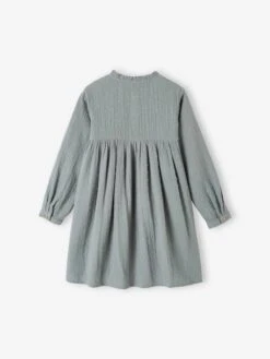 Robe En Gaze De Coton Détails Fantaisie Fille -Cyrillus || PETIT BATEAU || MINNIE Soldes Boutique robe en gaze de coton details fantaisie fille 7
