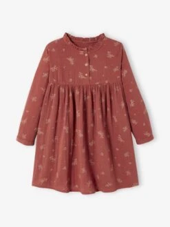 Robe En Gaze De Coton Détails Fantaisie Fille -Cyrillus || PETIT BATEAU || MINNIE Soldes Boutique robe en gaze de coton details fantaisie fille 8