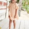 Robe En Gaze De Coton Fille -Cyrillus || PETIT BATEAU || MINNIE Soldes Boutique robe en gaze de coton fille